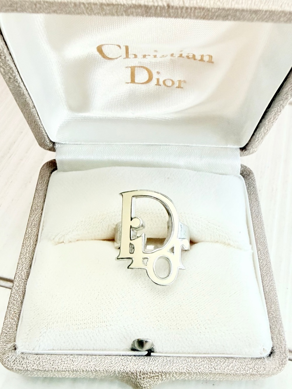 Dior Silver Logo Ring